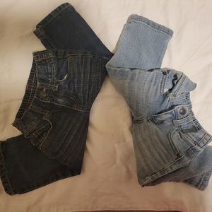 Baby boys Denim Jeans 6 to 12 Months. Light and Dark wash Bundle by Gymboree